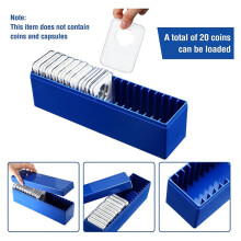 3 Pezzi di Scatola Portaoggetti In Plastica per Monete Compatibile con 20 Porta Monete In Lastre, Scatola da Collezione Specie, Vassoi per La