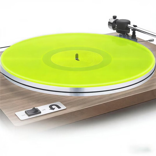Tapete para Toca-Discos, Protetor de Prato de Vinil, Tapete de Acrílico de Baixo Ruído para Toca-Discos de 12 Polegadas 2