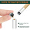 20pack Pool Cue Tips Replacement Kit,Screw  Pool Stick Tips,Billiard White Ferrules for Snooker and Pool Cues,12/13mm 3
