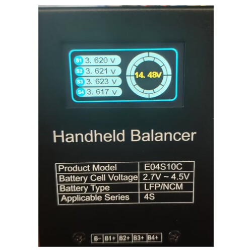 Handheld Battery Equalizer Active Balancer 4S with Voltage Display Lifepo4 Equalizer Lipo/LTO Battery Voltage Tester 2