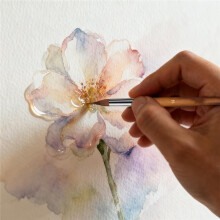 Ensemble de 6 Pinceaux Aquarelle à Pointe Fine et Allongée, en Fibres Synthétiques, pour Aquarelle et Gouache