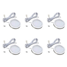 6X 12V LED Light Rv Trailer Boat Interior Ceiling Down Roof Lamp Warm White