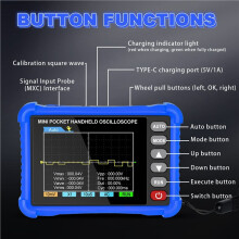 -250K Handheld-Digitaloszilloskop 250 KHz, 2,5 MS/S Abtastrate, 2,8" LCD-Display