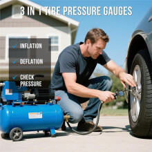 Digital Tire Pressure Gauge with Inflator, 250 PSI, Quick Connect for Cars, Trucks, SUVs, RVs