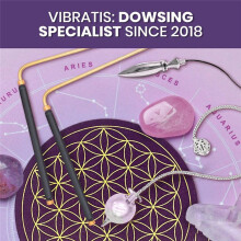 Dowsing Rods with Copper Handles Premium Quality Divining Rods - Dowsing Rose Cristal Quartz Pendulum Included