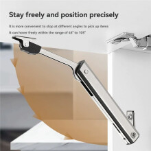 Heavy Duty Hydraulic Cabinet Hinge Randomly Stop Soft Closing Kitchen Hinges Adjustable Door Support Lift Door