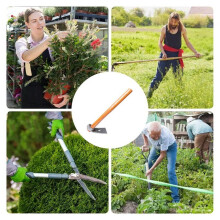 Houe de Jardin Multifonctionnelle avec Manche en Bois pour Usage Domestique et Agricole