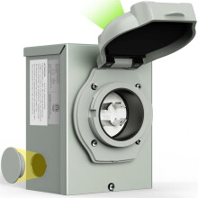 Boîtier D'Entrée D'Alimentation pour Générateur 30 A, Compatible avec les Câbles de Générateur à 4 Broches, 125 V, 3 750 Watts, Résistant Aux