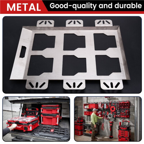 Tool Storage Rack Toolbox Holder Wall-Mounted Toolbox Rack for Tool Storage and Organization Systems 50 Lbs 2