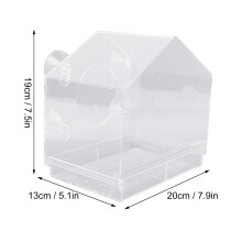 Decorative Window Bird Feeder Stable Plastic Hut