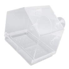 Transparent Plastic Window Bird House Feeder