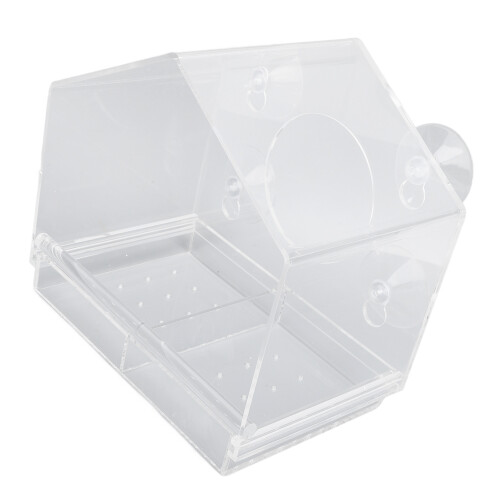 Transparent Plastic Window Bird House Feeder