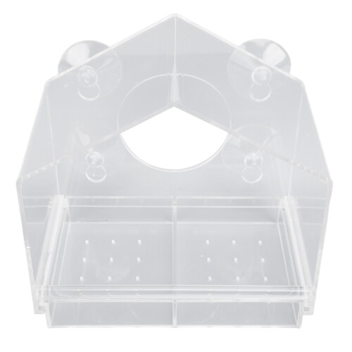 Plastic Window Bird Feeder Anti-Drop Hut 1