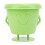 Pot à plante visage vert trou de drainage 10.05oz 3
