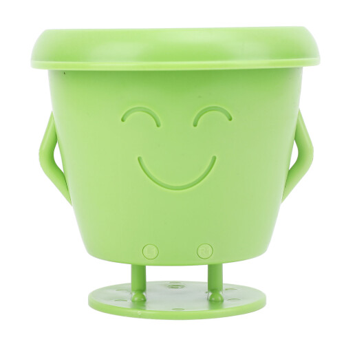 Pot à plante visage vert trou de drainage 10.05oz 2