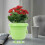 Pot à plante visage vert trou de drainage 10.05oz 7