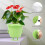 Pot à plante visage vert trou de drainage 10.05oz 11