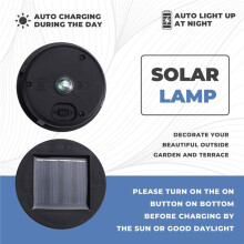 4PCS Solar Light Replacement Top 8cm RGB Patch Lamp LED Decorative Light for Outdoor Hanging Atmosphere Lamp