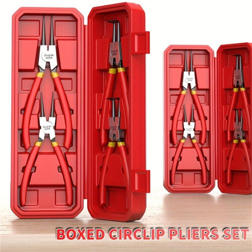 OUDISI Industrial Grade Retaining Circlip Pliers Set,Internal & External Dual-Purpose,Multi-Function with Expansion Capability 2