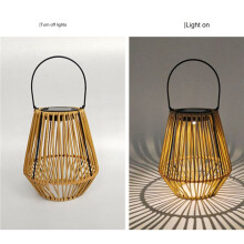 2X Solar Rattan Garden Lights Outdoor Camping Home Courtyard Garden Pavilion Restaurant Led Garden Lights