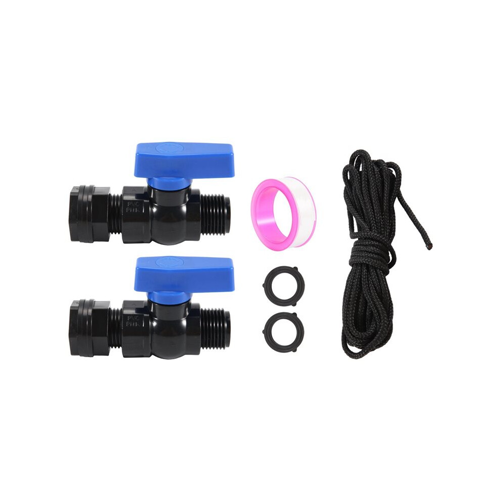 Rain Spigot Kit 6Pack 3/4Inch Ght Garden Hose Shut Off Valve With Bulkhead Fitting Garden Hose Thread Valve 4762722267432