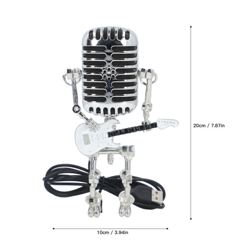 Mic Robot Alloy con chitarra, 20x10x8 cm, bianco 1