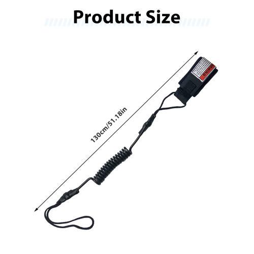 (Black) Surfing Safety Hand Rope - Durable & Secure 2