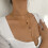 (Gold) Collier Vintage Fleur, Durable & Lisse 7