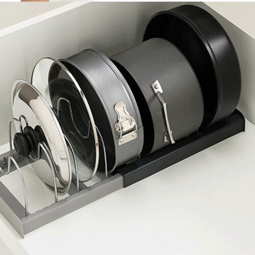 Kitchen Pan Lid Organizer with Handle Slot 2