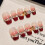 (XS) Red Tip False Nails - Handmade & Odorless 6
