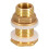 Solid Brass Bulkhead Fitting, 18 Sets 3/8 Inch Female 1/2 Inch Male Solid Brass Water Tank Connector Threaded with Ring 5