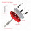Cordless Handheld Vacuum Cleaner 12V Lightweight Powerful Suction Red 9