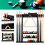 Billiards Pool Cue Rack Wall-Mounted Pool Stick Holder Holds Equipment 7