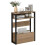Homcom HOMCOM Narrow Side Table with Storage, Bedside End Table, Walnut Brown 2