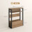 Homcom HOMCOM Narrow Side Table with Storage, Bedside End Table, Walnut Brown 3