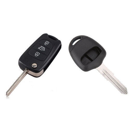 Replacement 2 Buttons Keyless Entry Remote Car Key Fob Shell Case with 3 Buttons Flip Folding Remote Key Shell Case 1