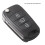 Replacement 2 Buttons Keyless Entry Remote Car Key Fob Shell Case with 3 Buttons Flip Folding Remote Key Shell Case 3