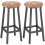 Homcom HOMCOM Barstools, Breakfast Bar Stools with Footrest, Rustic Brown 2