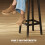 Homcom HOMCOM Barstools, Breakfast Bar Stools with Footrest, Rustic Brown 4