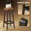 Homcom HOMCOM Barstools, Breakfast Bar Stools with Footrest, Rustic Brown 5