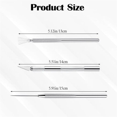 6 Pcs Ceramic Pottery Clay Ribbon Sculpting Tool Kit with Wire Texture Pin Carving for Modeling Detail Processing 2