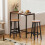 Homcom HOMCOM Barstools, Breakfast Bar Stools with Footrest, Rustic Brown 8