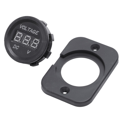 2X 12V-24V Waterproof Car Motorcycle LED Digital Display Voltmeter Voltage Meter Black 1
