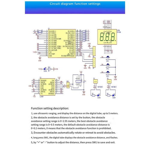 DIY Ultrasonic Ranging and Obstacle Avoidance Car Welding Kit Microcontroller  Car Programming Practice 2