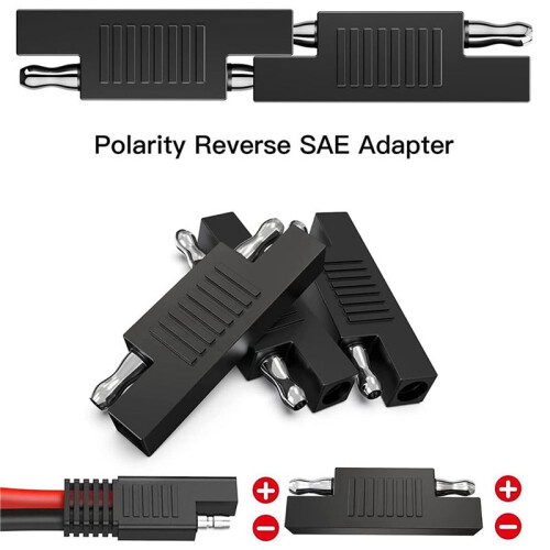 SAE Connector SAE to SAE Polarity Reverse Quick Disconnect Cable Plug Adapter for Solar Panel Battery Charger-10Pack 2