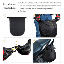 2X Motorbike Helmet Bag Waterproof Combination Lock Anti-Theft Luggage Storage Bag Portable Travel Equipments Bag