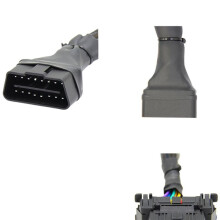 Rozdzielacz OBD2 16-Stykowy Przedłużacz OBD II 1X Męski i 2X Żeński Przedłużacz Kabla (1FT/30CM) (5 Opakowanie)
