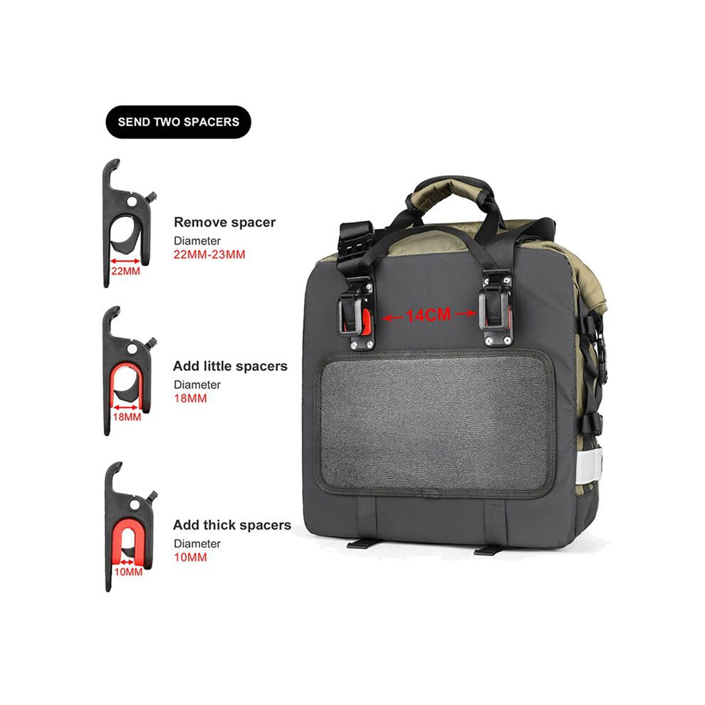 Photos - Car Service Station Equipment 2X Rhinowalk Motorcycle Bag 20L Universal Side Saddle Bag with Removable Waterproof Inner Bag Outdoor Motorbike Luggage