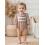 (6-12 Months, Brown) Μωρό κορίτσι ριγέ μακριά μανίκια 6