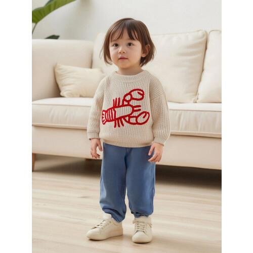 (2-3 Years, Beige) Παιδικό πουλόβερ, μακριά για κορίτσια-αγόρια 2